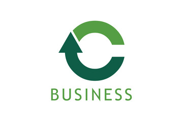 Letter C with growth arrows concept. Very suitable for symbol, logo, company name, brand name, personal name, icon and many more.