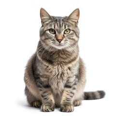 Cat isolated on white background, generate ai