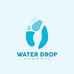 Water Drop Logo, Simple Vector, Elegant Design, Icon Symbol Template