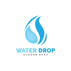 Water Drop Logo, Simple Vector, Elegant Design, Icon Symbol Template