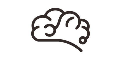 logo design health mental, brain and stethoscope design line icon vector illustration