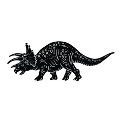 Dinosaur vector. suitable for animal icon, sign or symbol.