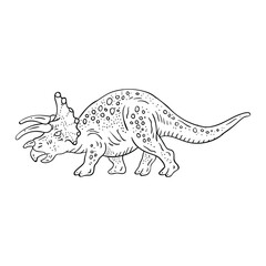 Dinosaur vector. suitable for animal icon, sign or symbol.