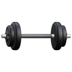 3d barbell illustration fitness equipment with transparent background