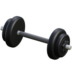 3d barbell illustration fitness equipment with transparent background