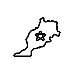 Black line icon for morocco 