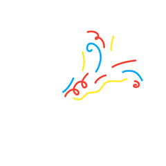 cute party confetti popper illustration