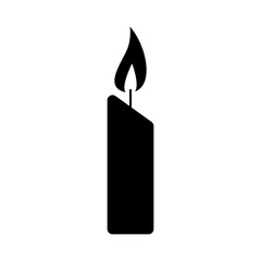 Candle icon on white background.