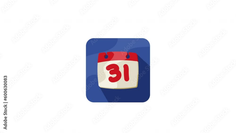Poster calendar app service button animation