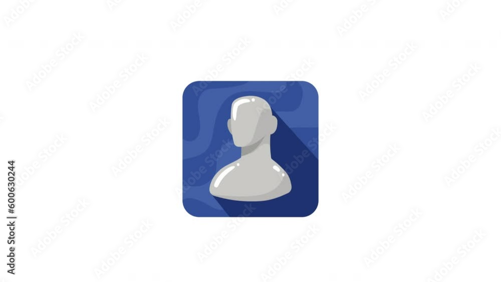 Poster profile app service button animation