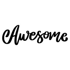 Awesome Lettering. Word Ideas Lettering Stickers