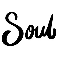 Soul Lettering. Word Ideas Lettering Stickers