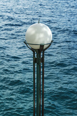 Lovran promenade street light lantern on a post