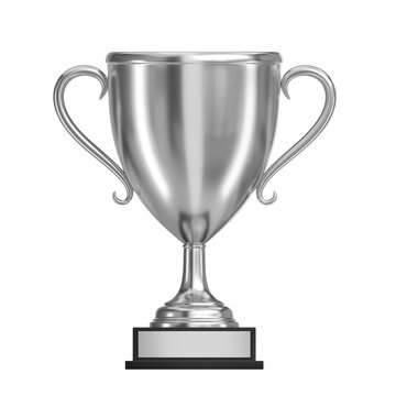 silver trophy cup award element isolated on white background. silver trophy cup award element isolated. silver trophy cup award element 3d render illustration
