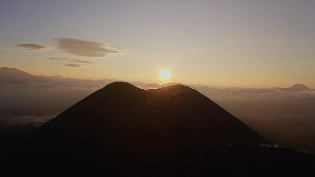 PARICUTIN VOLCANO CRATER AT SUNRISE