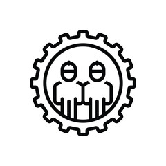 Black line icon for operates 