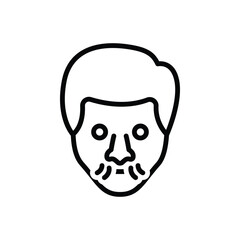 Black line icon for smell 