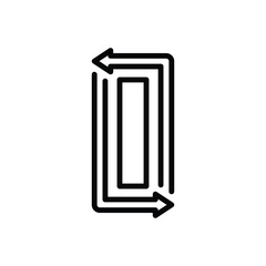 Black line icon for trackbacks 