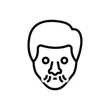recommend clip art: Black line icon for smell 