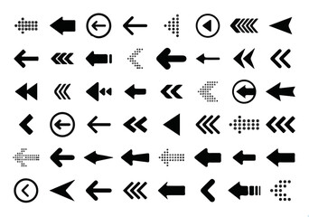 Arrow set. Top Trend. Arrow Vector. Trend. Arrow icon collection. Set different arrows or web design. Arrow flat style isolated on white background - stock vector.