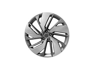 Car alloy wheel isolated on white background. New alloy wheel for a car on a white background....
