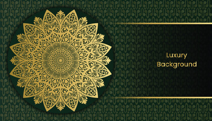 Decorative greeting card. Fantastic ornamental mandala design background in gold color. Decoration, Decorative, Ornament, Ornamental, India, Indian, invitation, Wedding, Anniversary, Greeting card, 