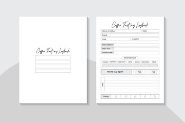 Coffee Tasting - KDP Interior Logbook: Journal for Coffee Tasting