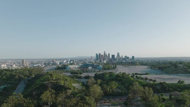 Drone Aerial Footage of Downtown Los Angeles, California