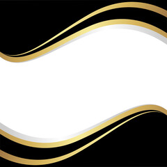 BLACK GOLD WAVES DESIGN abstract background with wave