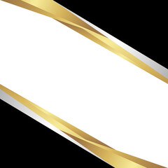 BLACK GOLD TRANPARENT DESIGN golden ribbon frame