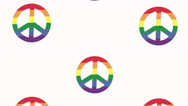 lgtbiq community flag in symbols animation