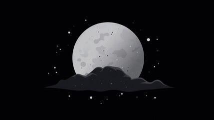  a black and white photo of the moon in the sky. generative ai