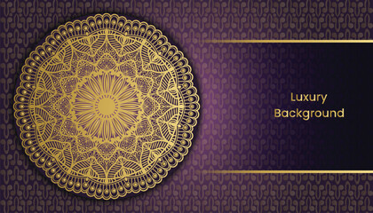 Decorative greeting card. Fantastic ornamental mandala design background in gold color. Decoration, Decorative, Ornament, Ornamental, India, Indian, invitation, Wedding, Anniversary, Greeting card, 