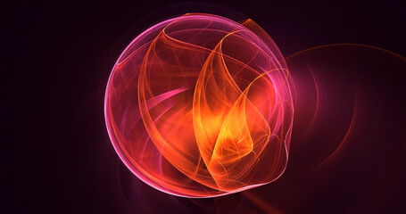3D rendering abstract round hole light background