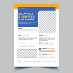 poster flyer pamphlet brochure cover design layout space for photo background, vector illustration template in A4 size
