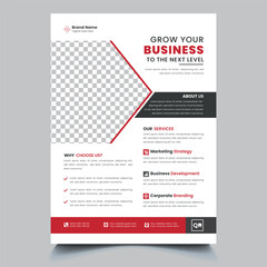 Obraz premium poster flyer pamphlet brochure cover design layout space for photo background, vector illustration template in A4 size
