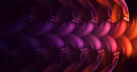 3D rendering abstract technology fractal background