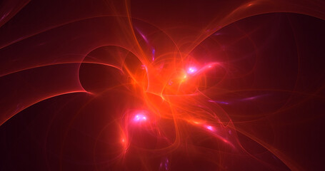 3D rendering abstract fractal light background