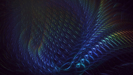 Obraz premium 3D rendering abstract fractal light background