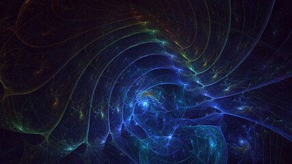 3D rendering abstract fractal light background