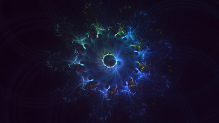 Obraz premium 3D rendering abstract circle light background