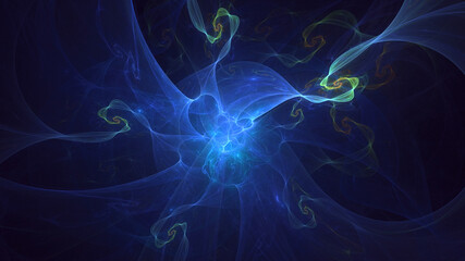 Obraz premium 3D rendering abstract colorful fractal light background