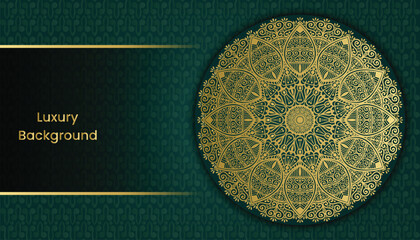 Decorative greeting card. Fantastic ornamental mandala design background in gold color. Decoration, Decorative, Ornament, Ornamental, India, Indian, invitation, Wedding, Anniversary, Greeting card, 