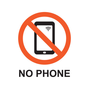 No phone sign. No talking and calling icon vector illustration.