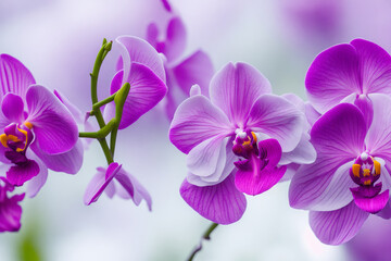 Fototapeta na wymiar purple orchid flowers, Generative AI