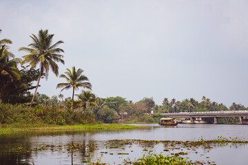 Fototapeta na wymiar Backwater India Kerala state 