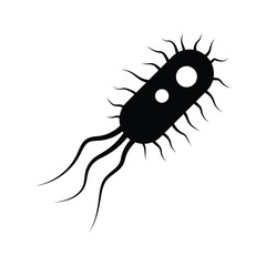 E. Coli Bacteria Infection icon design. Escherichia coli bacteria symbol. isolated on white background. vector illustration