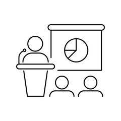 Business presentation icon design. isolated on white background. vector illustration