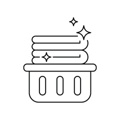 Folded Towel icon design, clean towel icon. isolated on white background. vector illustration