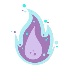Magical sparkle campfire vector illustration isolated graphic icon